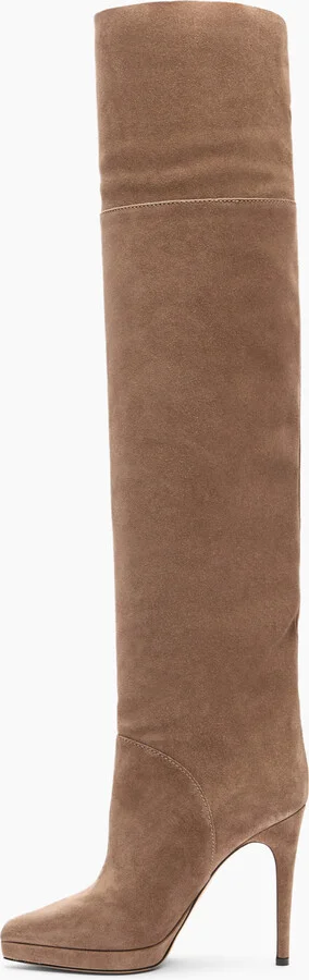 Casadei Michelle Over The Knee - Woman Over The Knee Boots Caribou 35 - Image 3