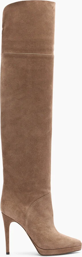 Casadei Michelle Over The Knee - Woman Over The Knee Boots Caribou 35
