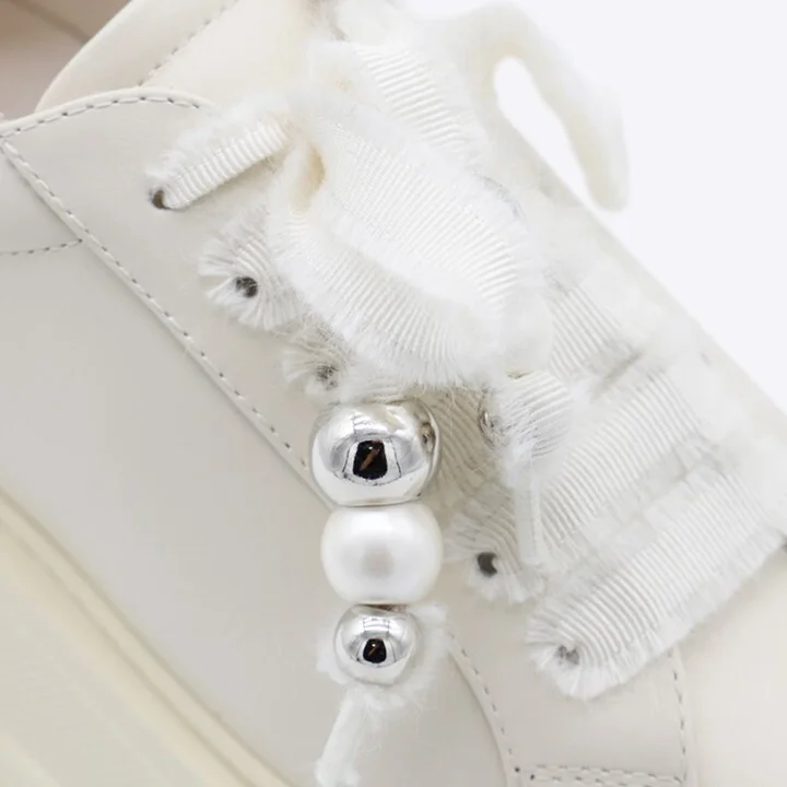 Casadei Milk Leather Nexus Sneakers - Image 4