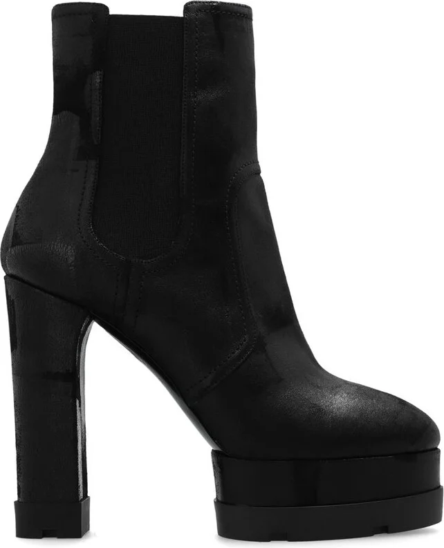 Casadei Nancy Round Toe Ankle Boots