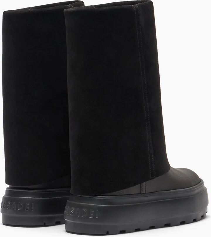 Casadei New Double Face Suede - Woman Ankle Boots Black 37.5 - Image 4