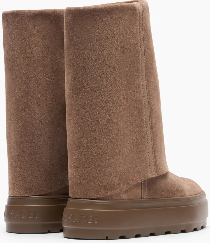 Casadei New Double Face Suede - Woman Ankle Boots Caribou 37.5 - Image 4