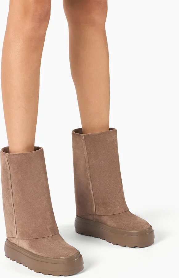 Casadei New Double Face Suede - Woman Ankle Boots Caribou 37.5 - Image 6