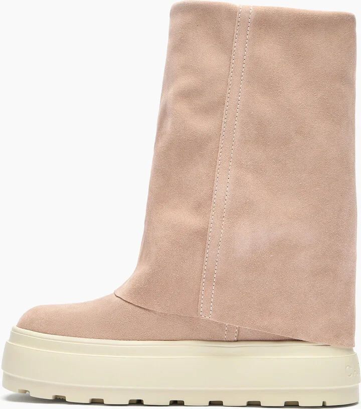 Casadei New Double Face Suede - Woman High Boots Sand 38 - Image 3