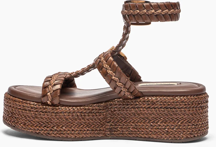 Casadei New Zeppa Colosseo Platform - Woman Wedges And Slides Rum 39 - Image 3