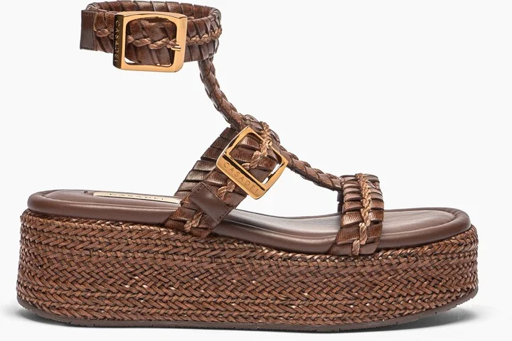 Casadei New Zeppa Colosseo Platform - Woman Wedges And Slides Rum 39