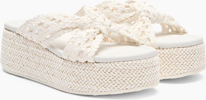Casadei New Zeppa Damier - Woman Wedges And Slides White 37.5 - Image 2