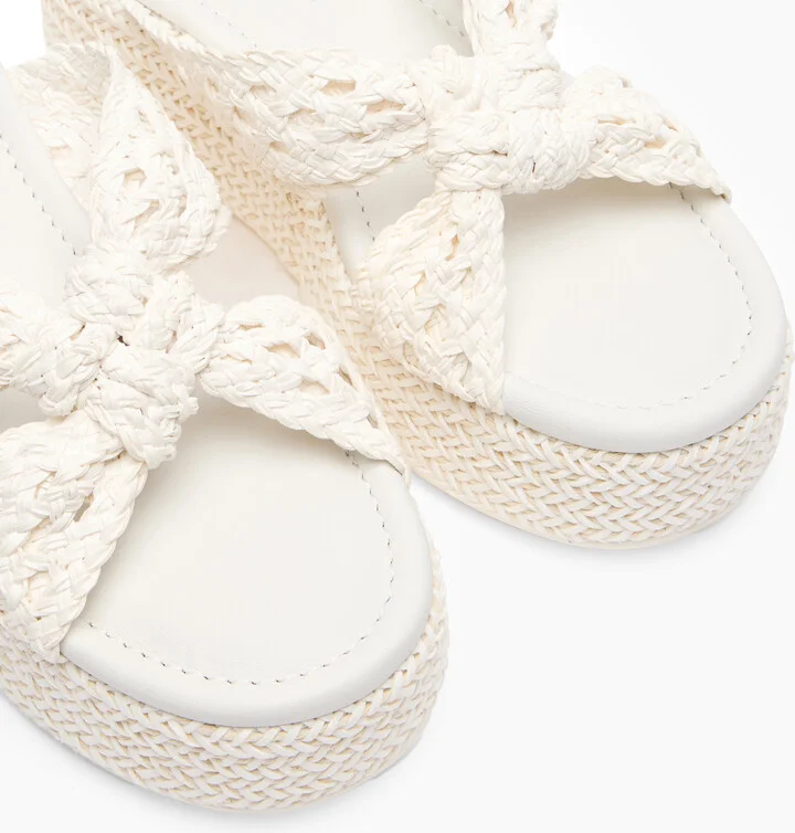 Casadei New Zeppa Damier - Woman Wedges And Slides White 37.5 - Image 5