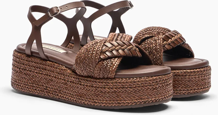 Casadei New Zeppa Odissea Hanoi Platform - Woman Wedges And Slides Rum 36 - Image 2