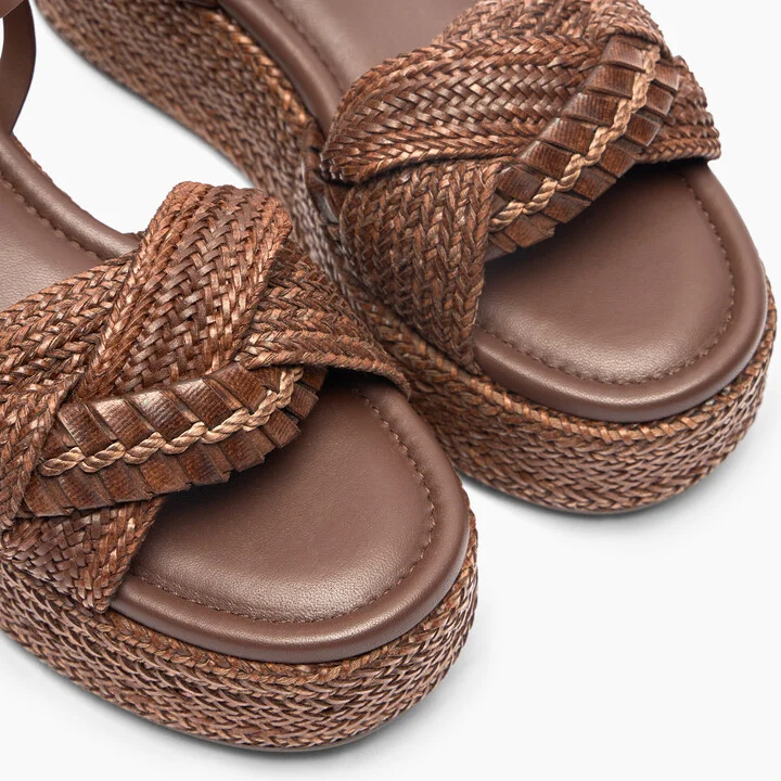 Casadei New Zeppa Odissea Hanoi Platform - Woman Wedges And Slides Rum 36 - Image 5