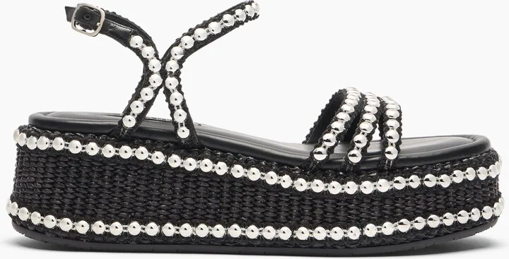 Casadei New Zeppa Studsway - Woman Wedges And Slides Black 37