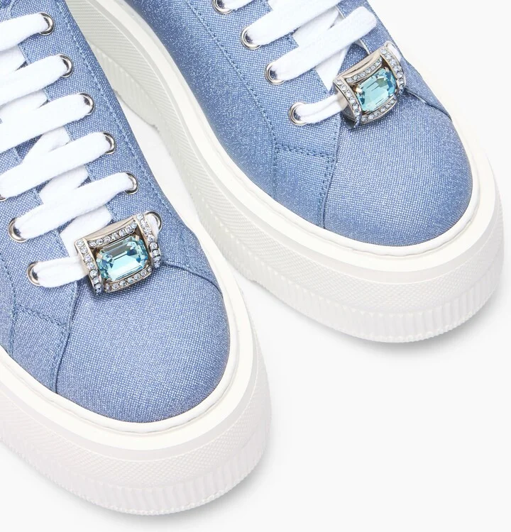 Casadei Nexus Cas25 Sneakers - Woman Sneakers Denim And White 40.5 - Image 5