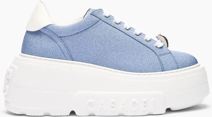 Casadei Nexus Cas25 Sneakers - Woman Sneakers Denim And White 40.5
