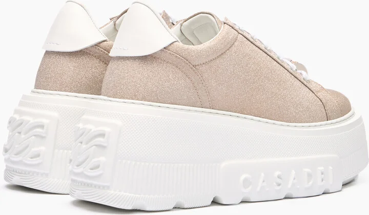 Casadei Nexus Cas25 Sneakers - Woman Sneakers Nude And White 41 - Image 4