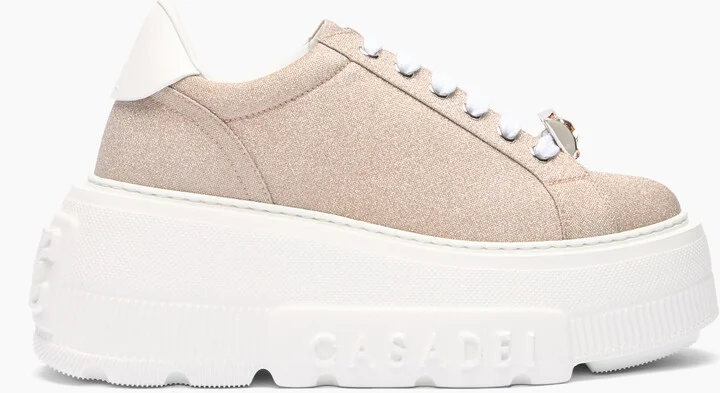 Casadei Nexus Cas25 Sneakers - Woman Sneakers Nude And White 41