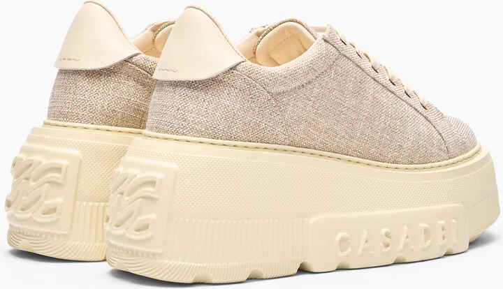 Casadei Nexus Jutalux Sneakers - Woman Sneakers Gold And Milk 40 - Image 4