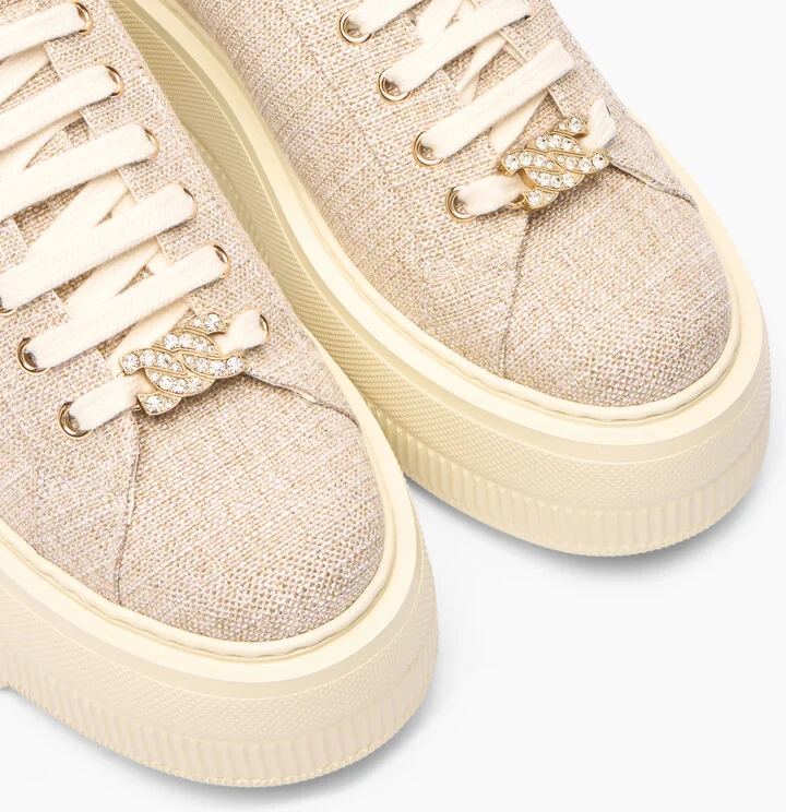 Casadei Nexus Jutalux Sneakers - Woman Sneakers Gold And Milk 40 - Image 5