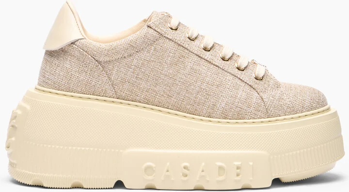 Casadei Nexus Jutalux Sneakers - Woman Sneakers Gold And Milk 40