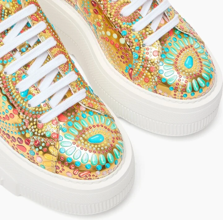 Casadei Nexus Nuggets Sneakers - Woman Sneakers Gold 41 - Image 5