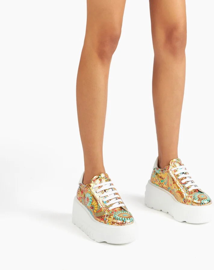 Casadei Nexus Nuggets Sneakers - Woman Sneakers Gold 41 - Image 6