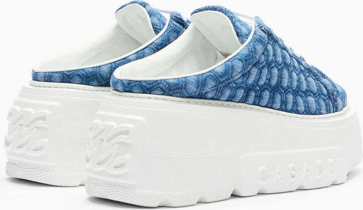 Casadei Nexus Sabot Denim - Woman Sneakers Denim 40 - Image 4