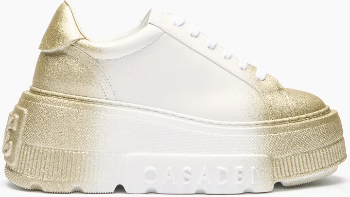 Casadei Nexus Salento Reflex Sneakers - Woman Sneakers White And Sand 39