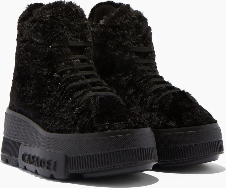 Casadei Nexus Senales Faux Fur - Woman Sneakers Black 36 - Image 2