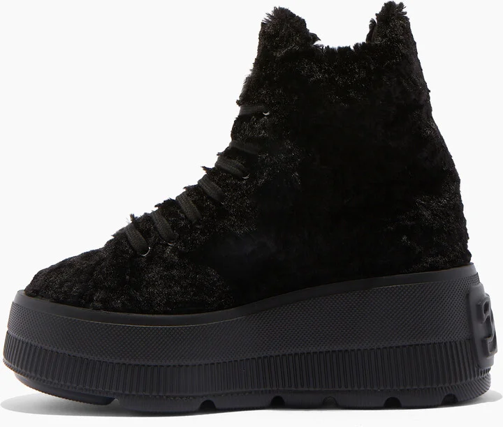 Casadei Nexus Senales Faux Fur - Woman Sneakers Black 36 - Image 3