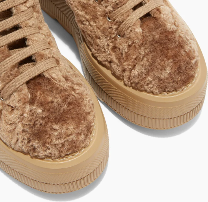 Casadei Nexus Senales Faux Fur - Woman Sneakers Caramel 40.5 - Image 5