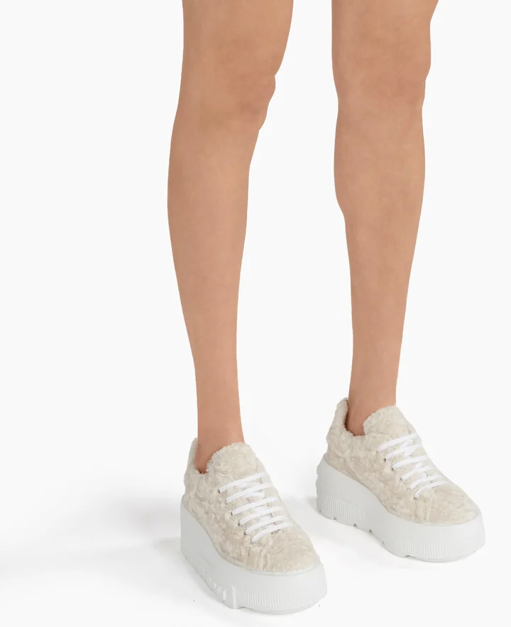 Casadei Nexus Senales Faux Fur - Woman Sneakers White 41 - Image 6