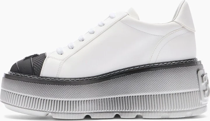 Casadei Nexus Toe Cap Sneakers - Woman Sneakers White And Black 40 - Image 3