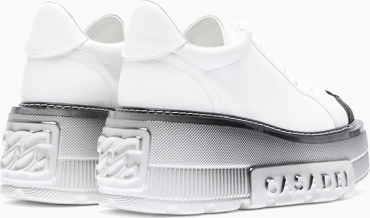 Casadei Nexus Toe Cap Sneakers - Woman Sneakers White And Black 40 - Image 4