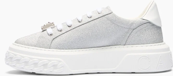 Casadei Off Road Cas25 Sneakers - Woman Sneakers Silver And White 35 - Image 3