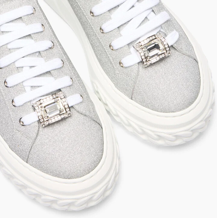 Casadei Off Road Cas25 Sneakers - Woman Sneakers Silver And White 35 - Image 5