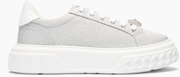 Casadei Off Road Cas25 Sneakers - Woman Sneakers Silver And White 35