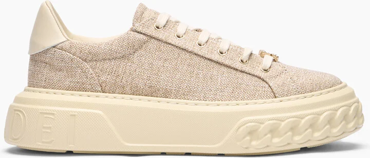 Casadei Off Road Jutalux Sneakers - Woman Sneakers Gold And Milk 41