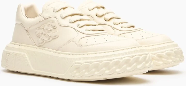 Casadei Off Road Leather Sneakers - Woman Icons Milk 35 - Image 2