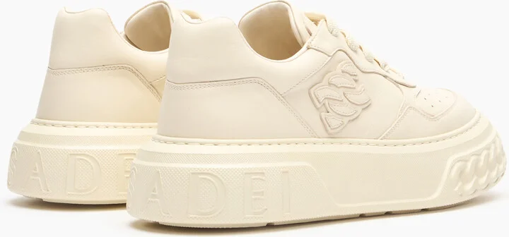 Casadei Off Road Leather Sneakers - Woman Icons Milk 35 - Image 4