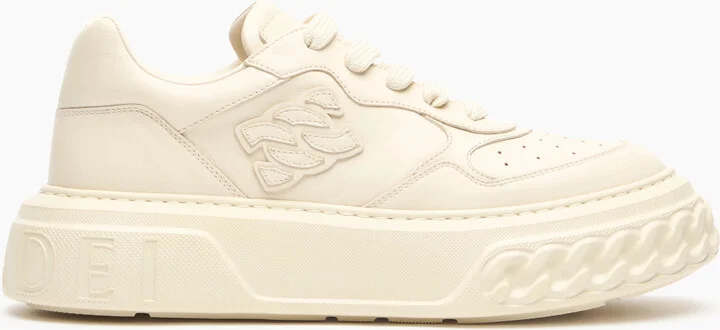 Casadei Off Road Leather Sneakers - Woman Icons Milk 35
