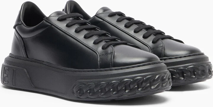 Casadei Off Road Leather Sneakers - Woman Sneakers Black 38.5 - Image 2