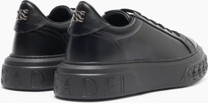 Casadei Off Road Leather Sneakers - Woman Sneakers Black 38.5 - Image 4