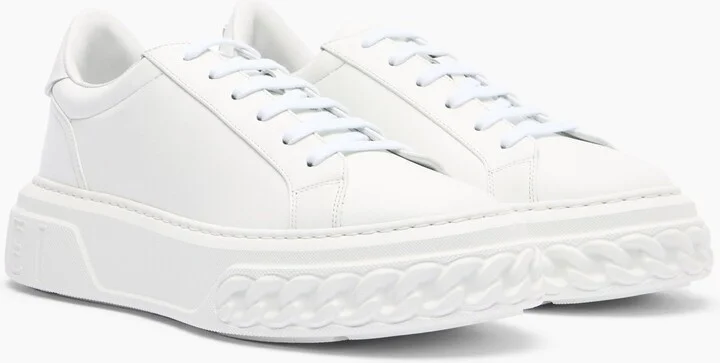 Casadei Off Road Leather Sneakers - Woman Sneakers White 35.5 - Image 2