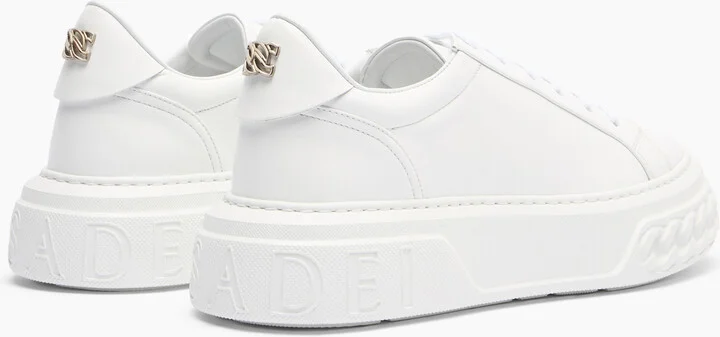 Casadei Off Road Leather Sneakers - Woman Sneakers White 35.5 - Image 4