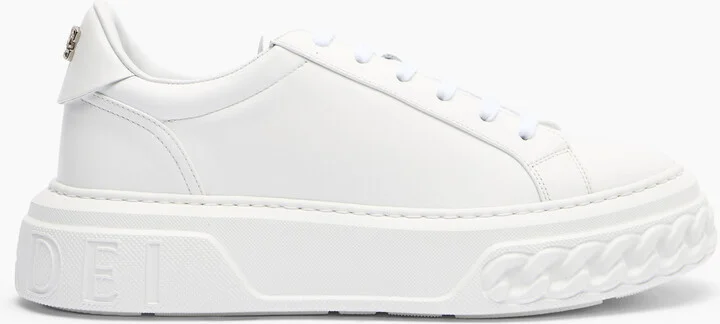 Casadei Off Road Leather Sneakers - Woman Sneakers White 35.5