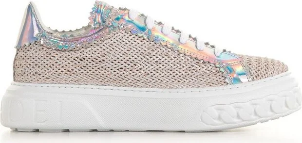 Casadei Off Road Woven Lace-Up Sneakers