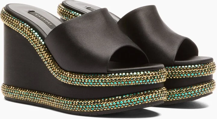 Casadei Olympo Wedges - Woman Wedges And Slides Black 36 - Image 2