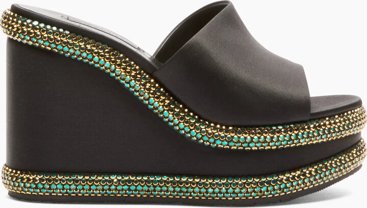 Casadei Olympo Wedges - Woman Wedges And Slides Black 36