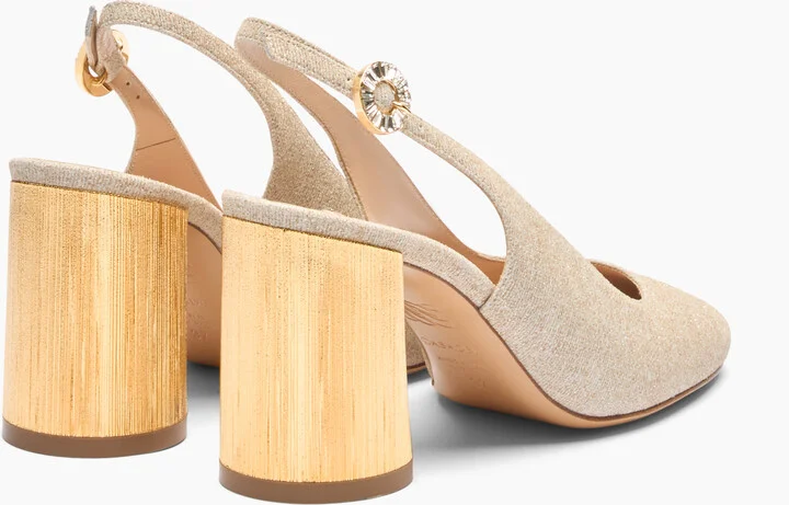 Casadei Opera Cleo Bellagio Slingbacks - Woman Pumps And Slingback Gold 37 - Image 4