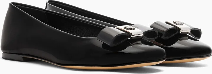 Casadei Patent Leather Ballet Flats - Woman Flats And Loafers Black 38 - Image 2
