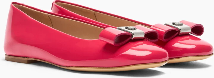 Casadei Patent Leather Ballet Flats - Woman Flats And Loafers Coral 36.5 - Image 2